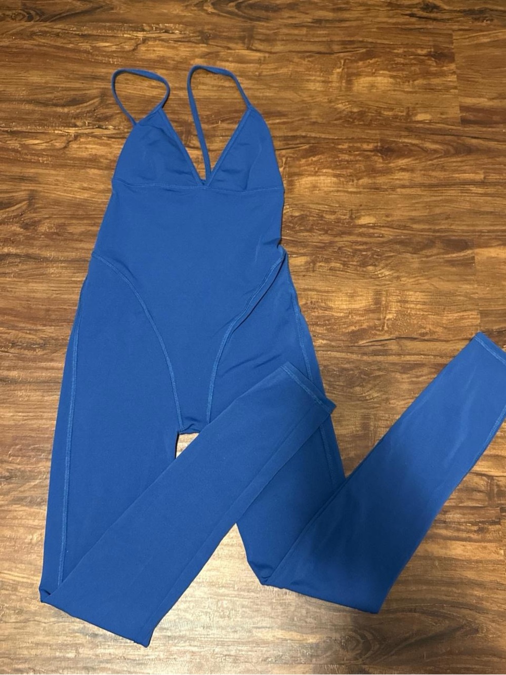 Zara Royal Blue V‑Neck Jumpsuit